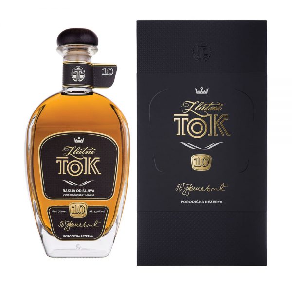 Tok Rakija Zlatni tok 10 - rakija šljiva prepečenica sa kutijom - Rakija House